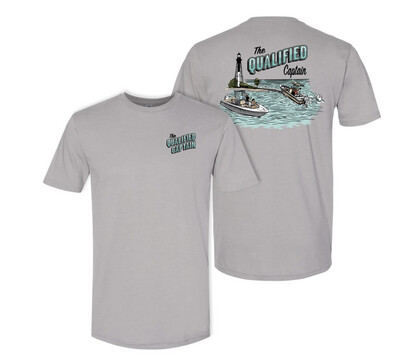 Qualified Captain | The Short Cut Tee | Light Grey