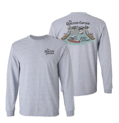 Qualified Captain | Boat Ramp Champ Long Sleeve Tee | Sport Grey