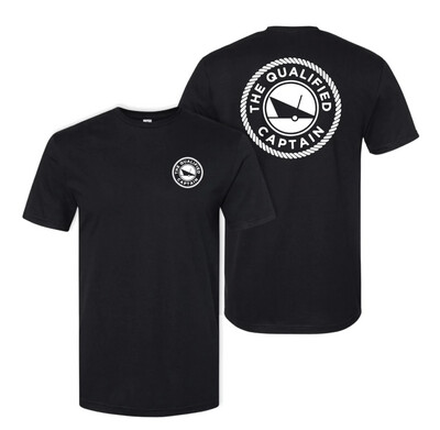 Qualified Captain Shirts & Hats | Black & White Tee