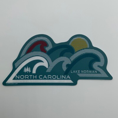 Stickers | Lake Norman North Carolina Pine Trees & Waves