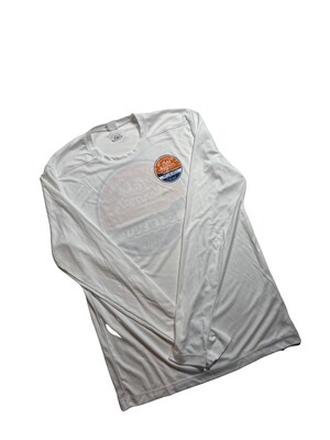Lake Norman Shirts | Long Sleeve Dry Fit 50 SPF | White | Unisex Long Sleeve