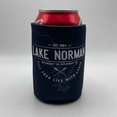 Lake Norman Koozies | Lake Norman Can Koozie | Navy | Fill you life with lake