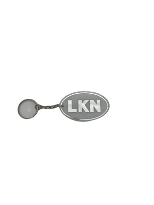 Lake Norman Keychains | LKN | Frosted White