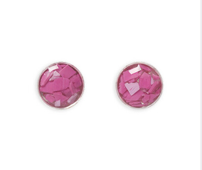 4 Ocean | Sterling Silver Stud Earrings | Florida Pink