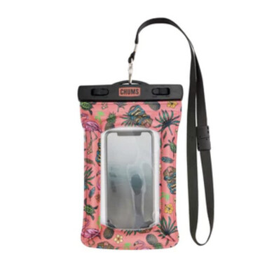 Chums | Floating Phone Protector | Pink Tropical Tiki