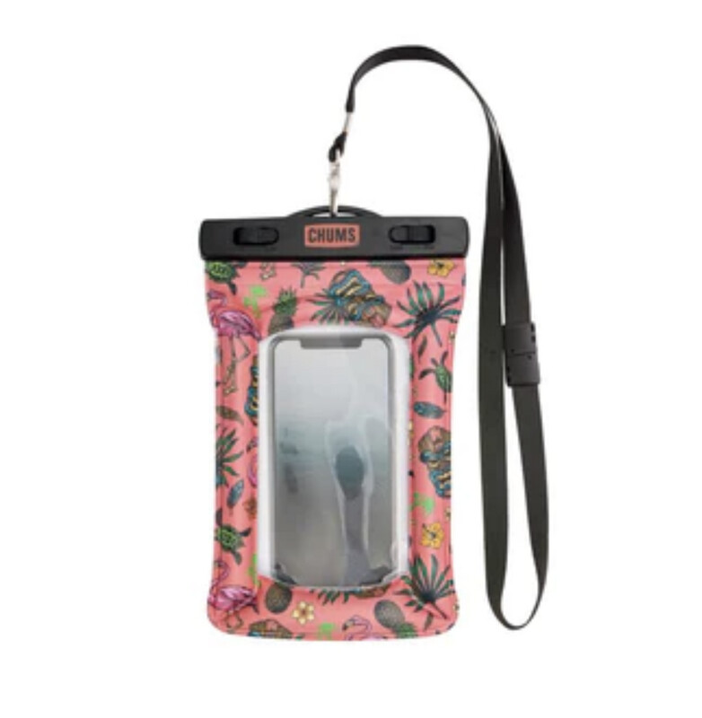 Chums | Floating Phone Protector | Pink Tropical Tiki
