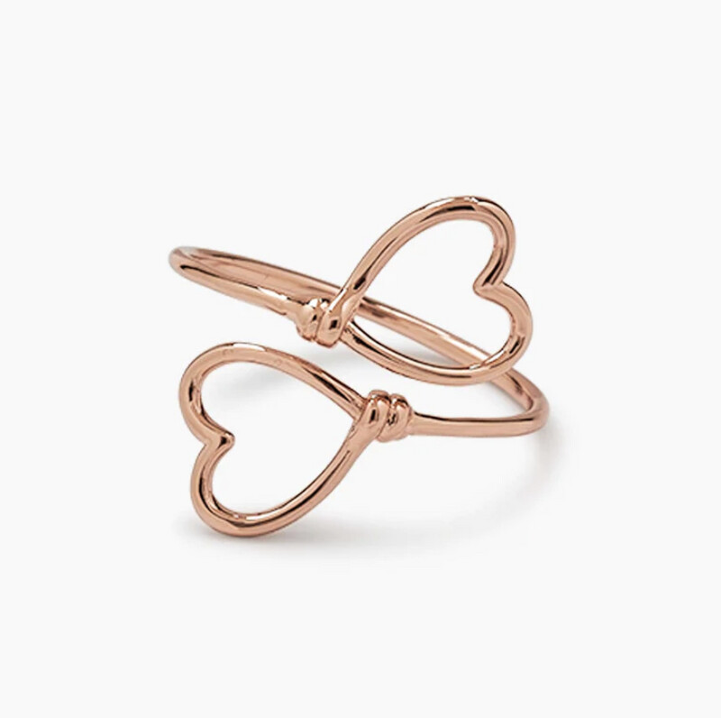 Pura Vida | Heart Wire Wrap Ring | Rose Gold