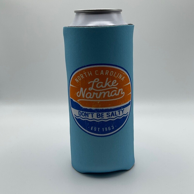 Lake Norman Koozies | Lake Norman Slim Koozie | Carolina Blue | Don&#39;t be Salty