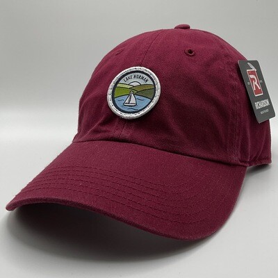 Lake Norman Hats | Sailboat Patch | Maroon