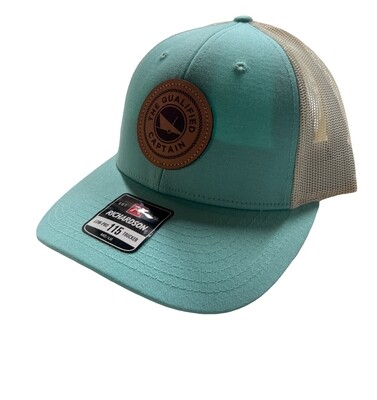 Qualified Captain Shirts & Hats | TQC Leather Patch Trucker Hat | Aruba Blue