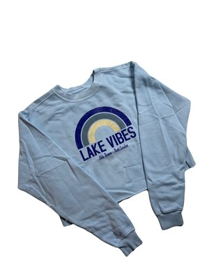 Lake Norman Shirts | Lake Vibes | Powder | Women's Cropped Crew Sweatshirt