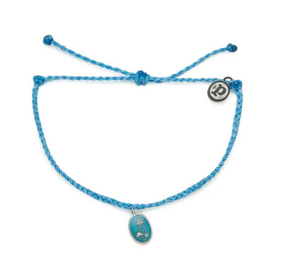 Pura Vida | Jeweled Palm Charm | Bracelet | Pacific Blue