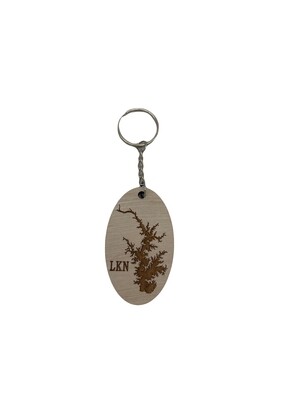 Lake Norman Keychains | Lake Norman Outline | Brown