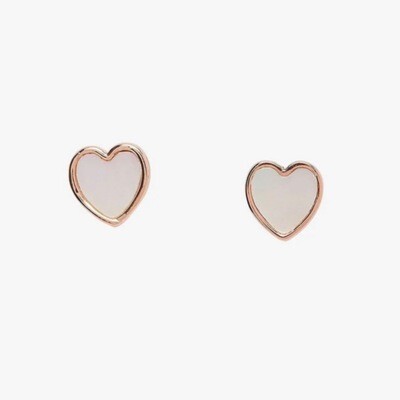 Pura Vida | Heart of Pearl | Stud Earrings | Rose Gold
