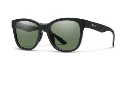 Smith Sunglasses | Caper | Matte Black + ChromaPop Polarized Gray Green Lens