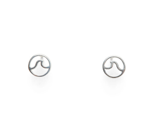 Pura Vida | Circle Wave | Stud Earrings | Silver