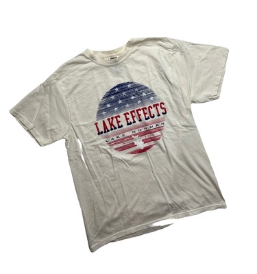 Lake Effects Shirts | Decorum Lake Norman/US Flag | Ivory | Unisex T-Shirt