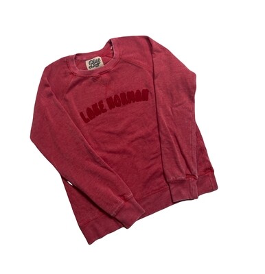 Lake Norman Shirts | Lake Norman Patch Twill | Red | Women's Crew Sweatshirt