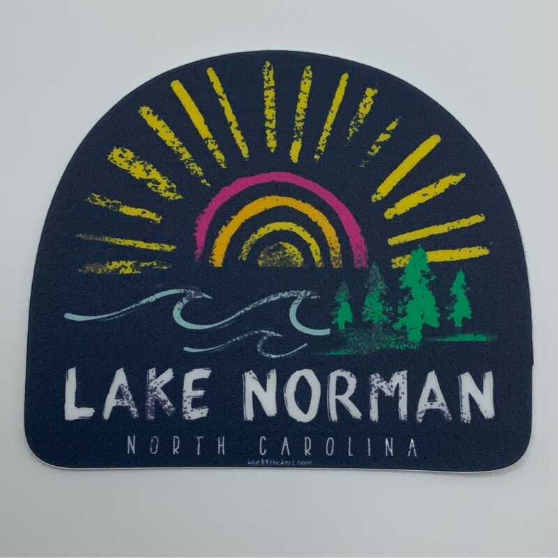 Lake Norman Stickers | Lake Norman | Waves &amp; Pines