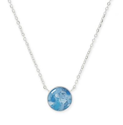 4 Ocean | Sterling Silver Pendant Necklace | Blue