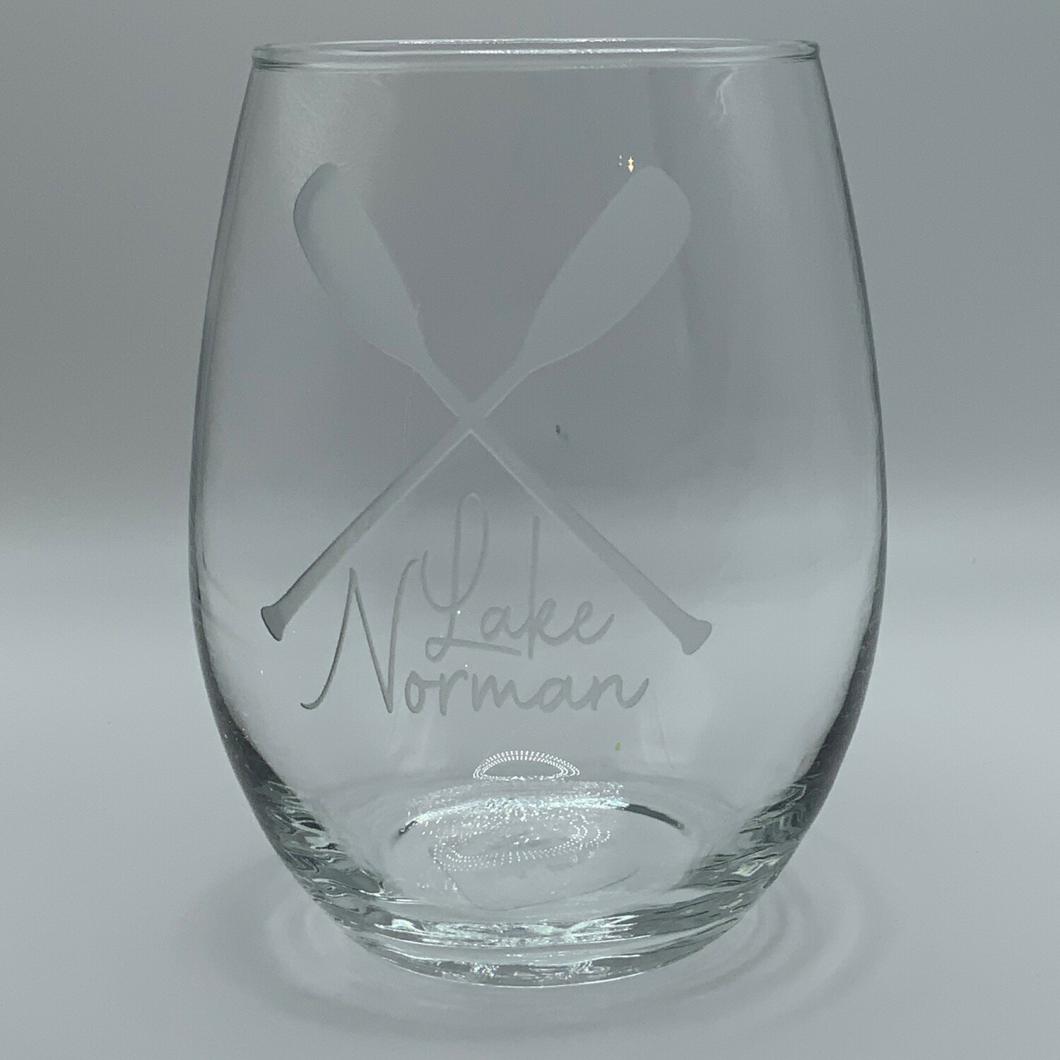 Lake Norman Glasses | Lake Norman Stemless Wine Glass | Paddles
