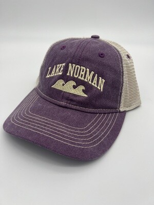 Lake Norman Hats | Embroidered Waves | Purple