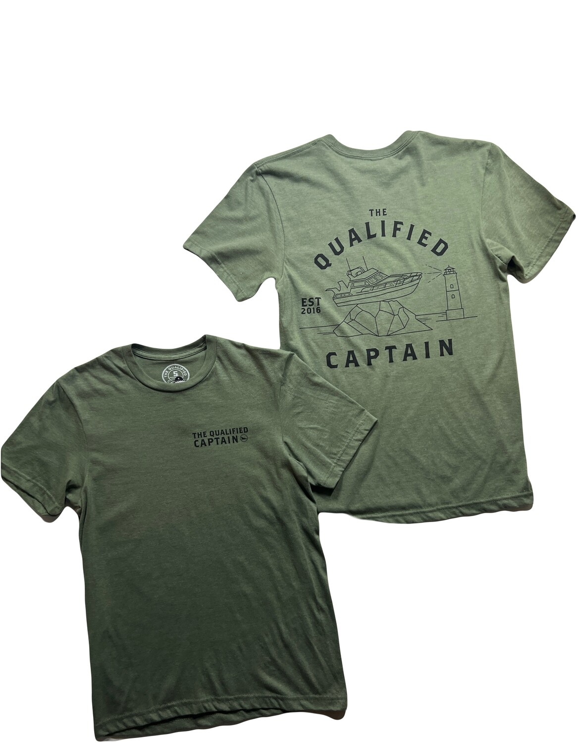 Qualified Captain Shirts &amp; Hats | Lighthouse Tee | Olive