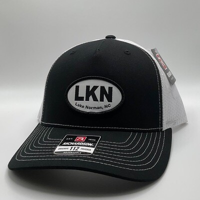 Lake Norman Hats | LKN Logo Hat | Black Trucker