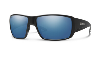 Smith Sunglasses | Guide's Choice | Matte Black + ChromaPop Polarized Blue Mirror Lens