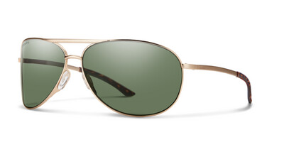 Smith Sunglasses | Serpico 2 | Matte Gold + ChromaPop Polarized Gray Green Lens