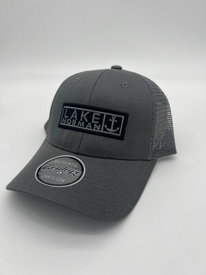 Lake Norman Hats | Trucker Hat With Anchor | Grey