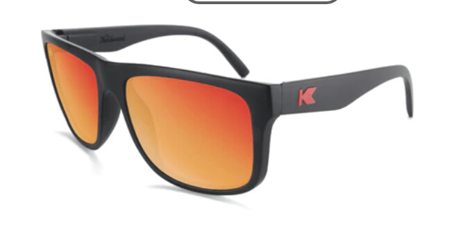 Knockaround | Torrey Pines | Matte Black/Red Sunset