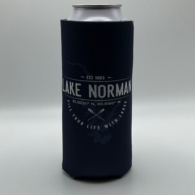 Lake Norman Koozies | Lake Norman Slim Koozie | Navy | Fill yourself with lake