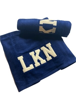 Lake Norman Towels | LKN Beach Towel | Navy Blue