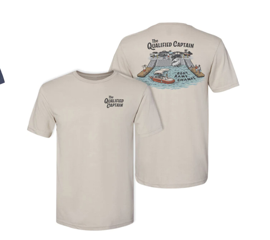 Qualified Captain Shirts &amp; Hats | Boat Ramp Champ Tee | Khaki