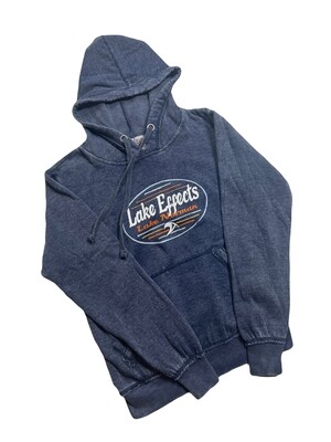 Lake Effects Shirts | Tie Down Wave | Navy | Unisex Hooded Sweatshirt