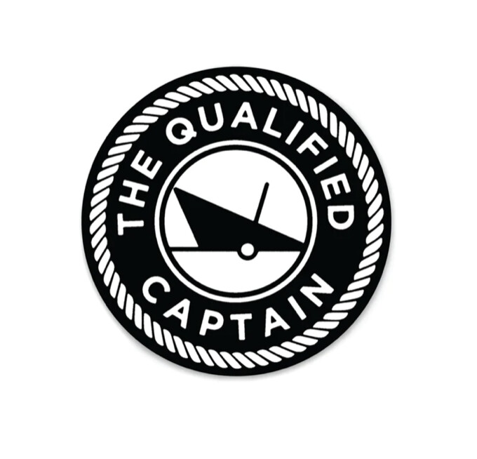 Qualified Captain Shirts &amp; Hats | White Sticker