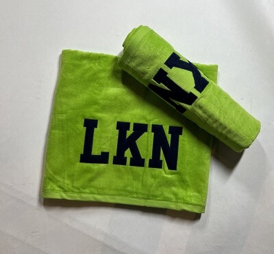 Lake Norman Towels | LKN Beach Towel | Lime Green