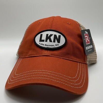 Lake Norman Hats | LKN Logo Hat | Burnt Orange Cap