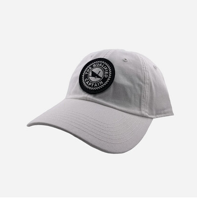 Qualified Captain Shirts & Hats | TQC Embroidered Patch Dad Hats | White
