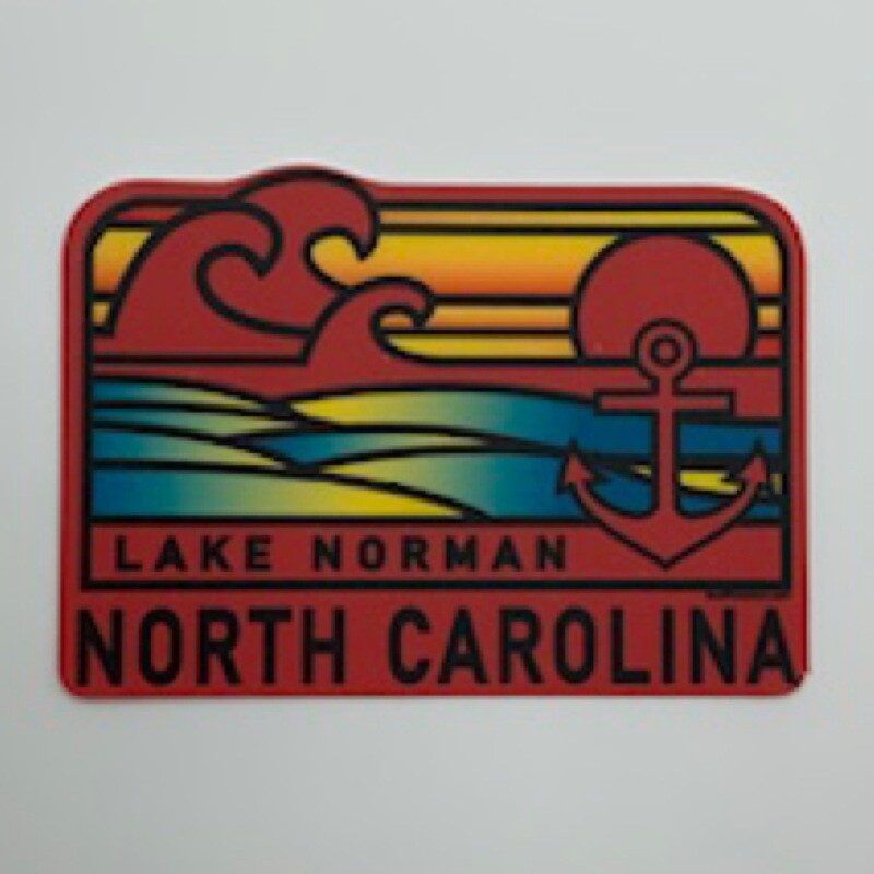Lake Norman Stickers | Lake Norman | Sunset &amp; Anchor