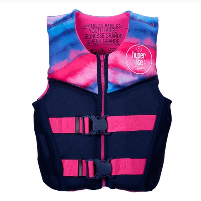 Youth &amp; Kids Vests | Hyperlite | Girls Youth Large INDY HRM NEO Vest - Pink