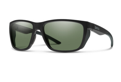 Smith Sunglasses | Longfin | Matte Black + ChromaPop Polarized Gray Green Lens