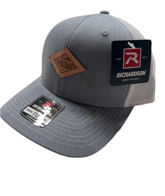 Lake Norman Hats | Don't Be Salty | Leather Patch | Lake Norman | Light Grey / White