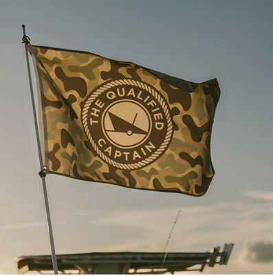 Qualified Captain | Nautical Flag | Double Sided Print