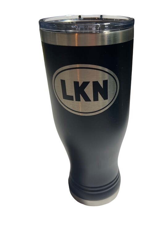 Lake Norman Tumblers | Black | Stainless Steel Pilsner Tumbler | LKN