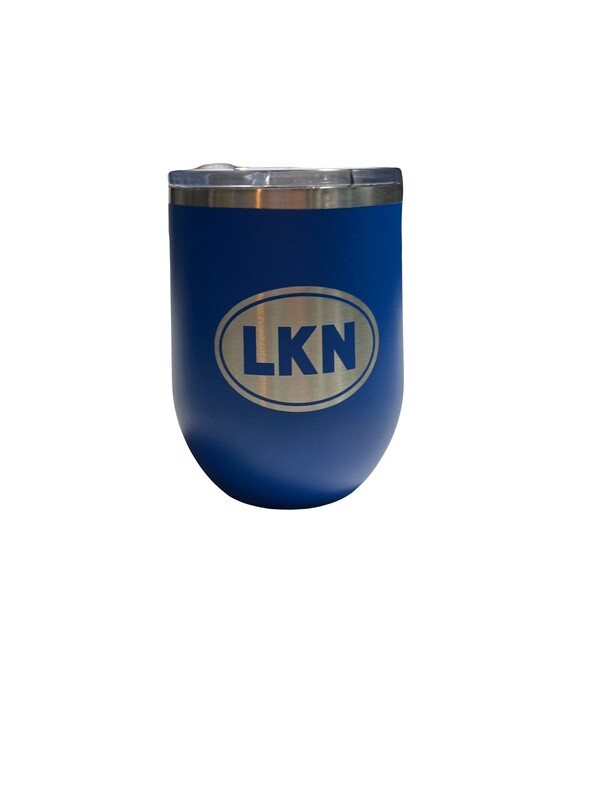 Lake Norman Tumblers | 12oz Stainless Steel Wine Tumbler | LKN | Royal Blue