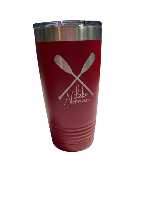 Lake Norman Tumblers | 20 oz Red Tumbler | Paddles