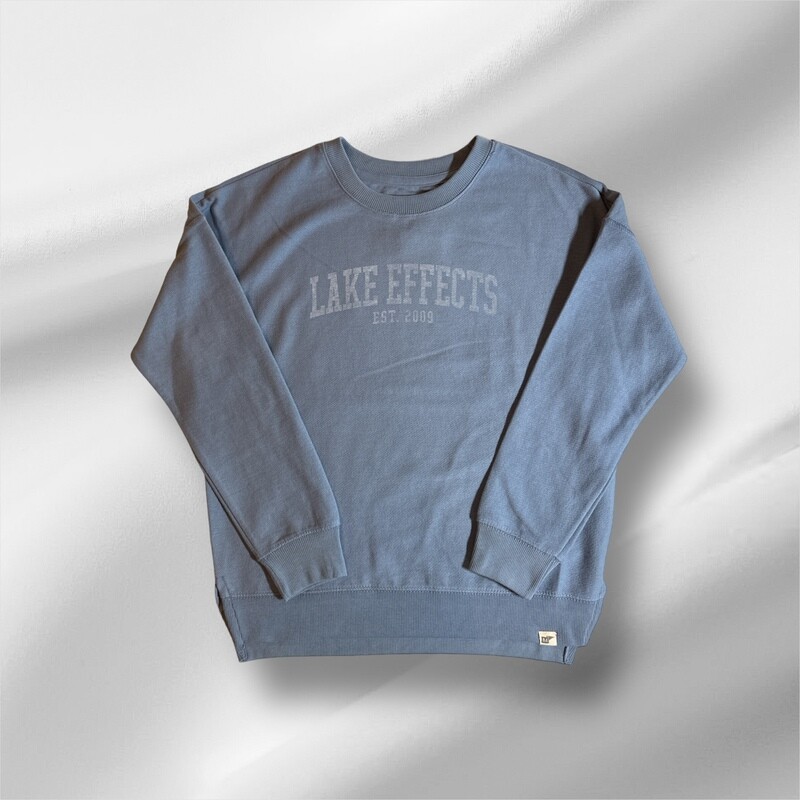 Lake Norman Shirts | Incorporated Font Soft | Reverse Terry Crew Sweatshirt | Dust Blue