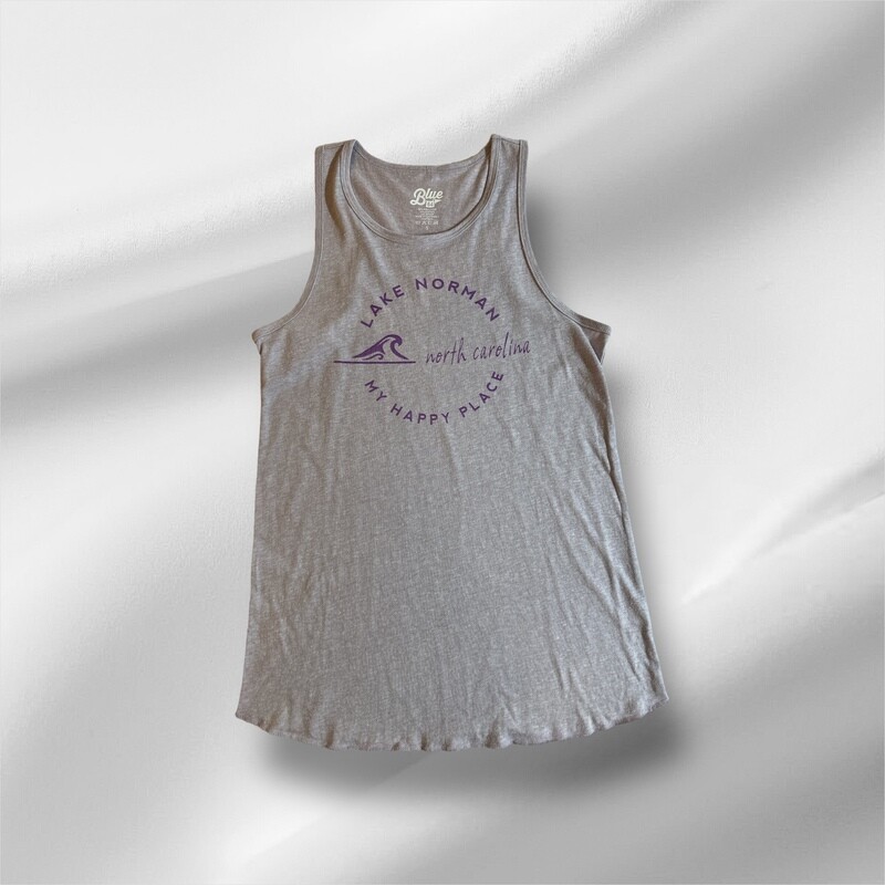 Lake Norman Shirts | Minimalist Wave Aria Racer Back Tank - Thistle